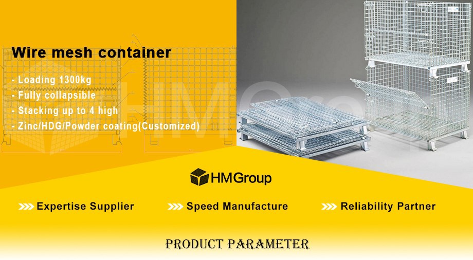 Folding Steel Wire Container Folding Steel Wire Container